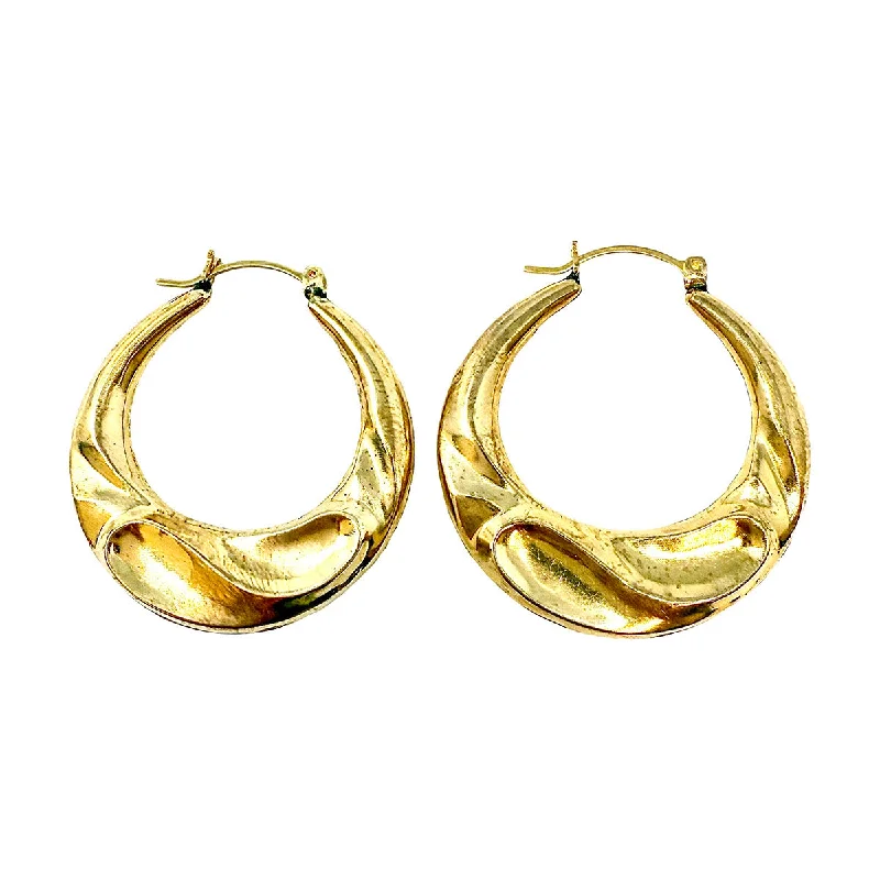 ladies earrings premium gold-14K Gold Hoop Earrings