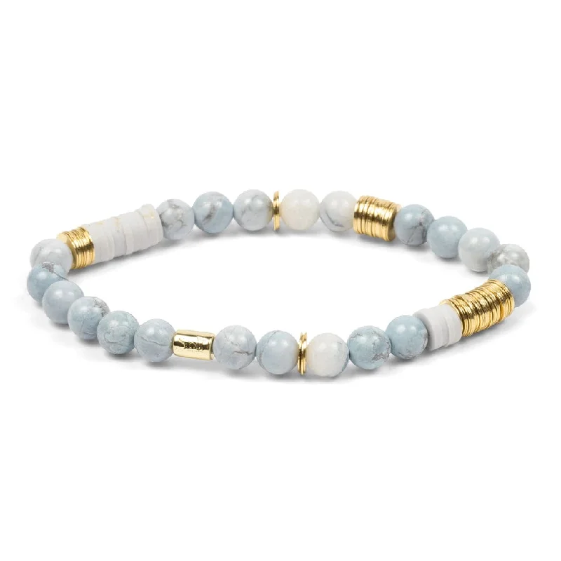 Ladies bracelets rainbow gem designs-Scout Intermix Stone Stacking Bracelet - Blue Howlite