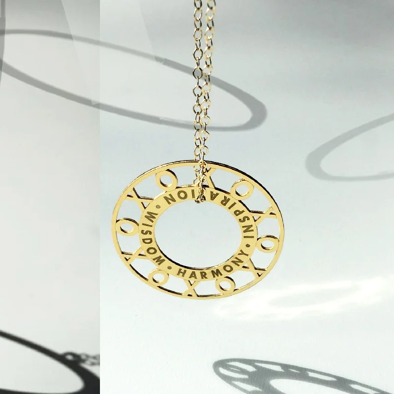 Ladies necklaces artisan cooperative designs-XOXO Personalized Token Necklace