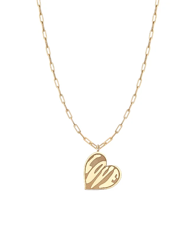 Ladies necklaces exclusive limited editions-Shira Heart Medallion Necklace