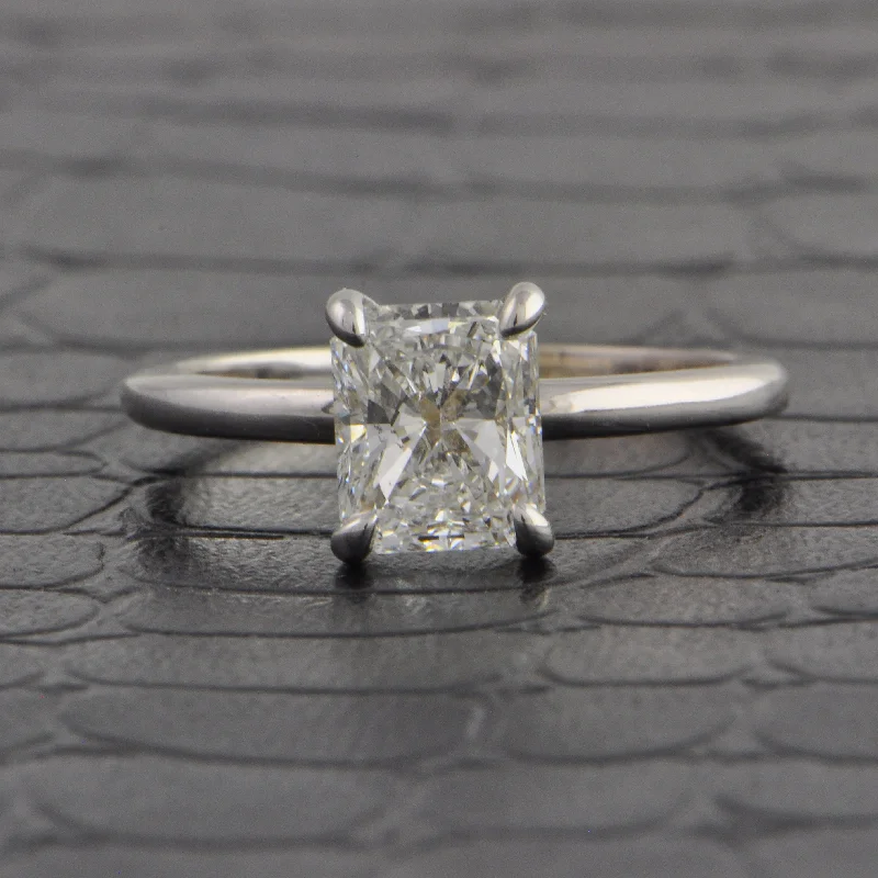 ladies engagement ring bold-GIA 1.52 ct. Radiant Cut Diamond Engagement Ring