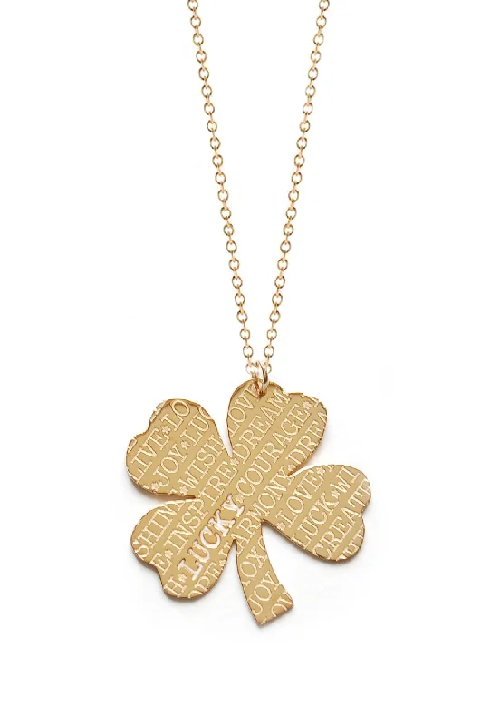 Ladies necklaces elegant timeless looks-Lucky Four Leaf Clover Necklace