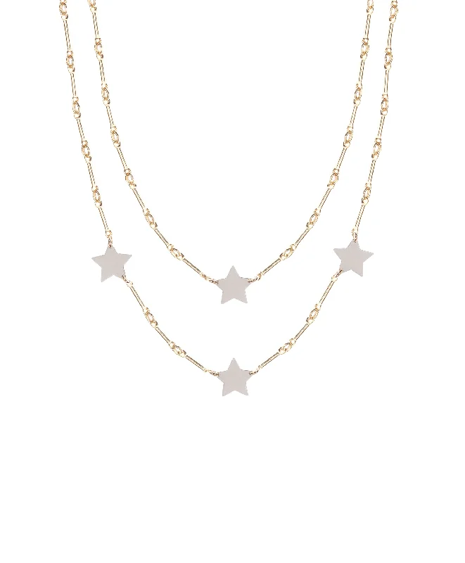 Ladies necklaces futuristic design styles-Dalia Star Necklace