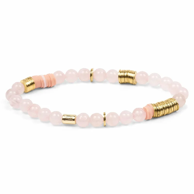 Ladies bracelets metallic sheen styles-Scout Intermix Stone Stacking Bracelet - Rose Quartz