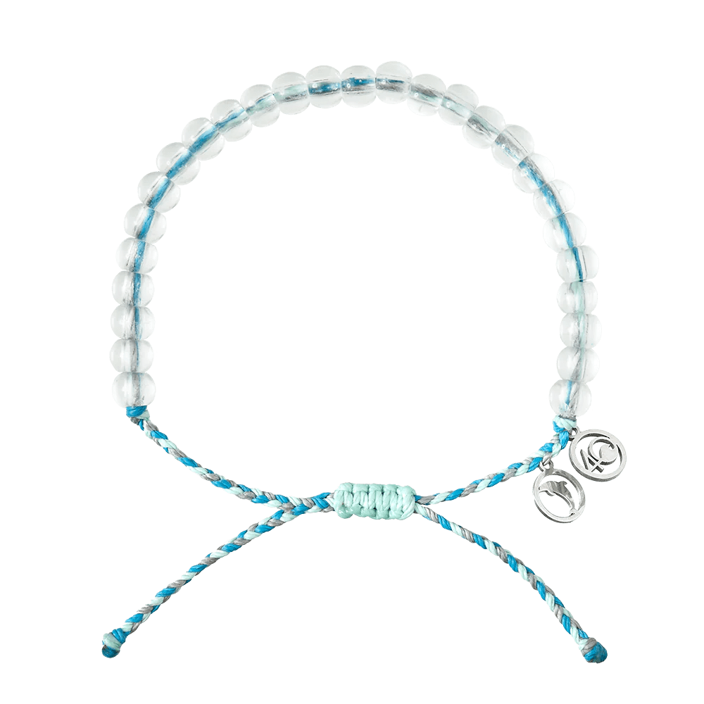 Ladies bracelets minimalist art styles-4 Ocean Recycled Plastic & Glass Bracelet - Limited Edition - Dolphin