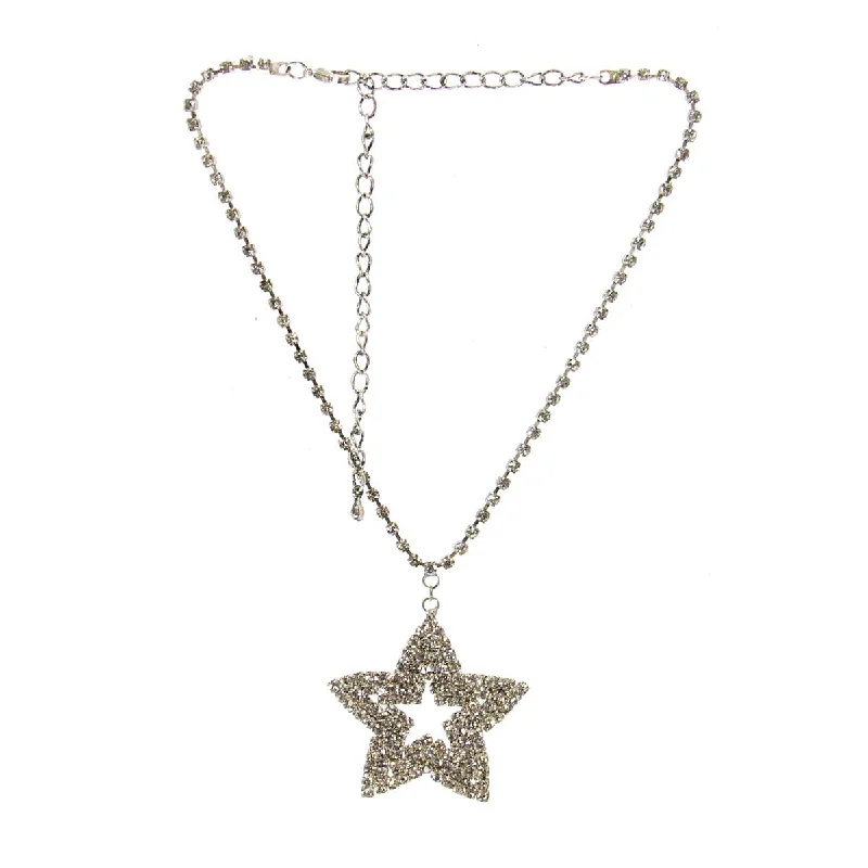 Ladies necklaces worldwide fashion appeal-Rhinestone Star Necklace