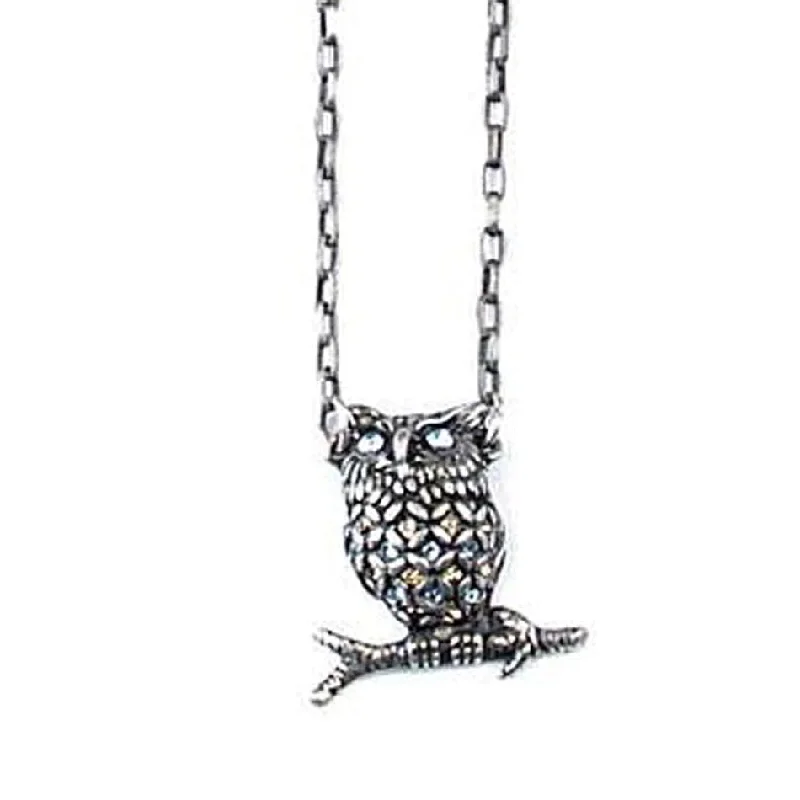 Ladies necklaces slip-on necklace styles-Owl The Who Necklace