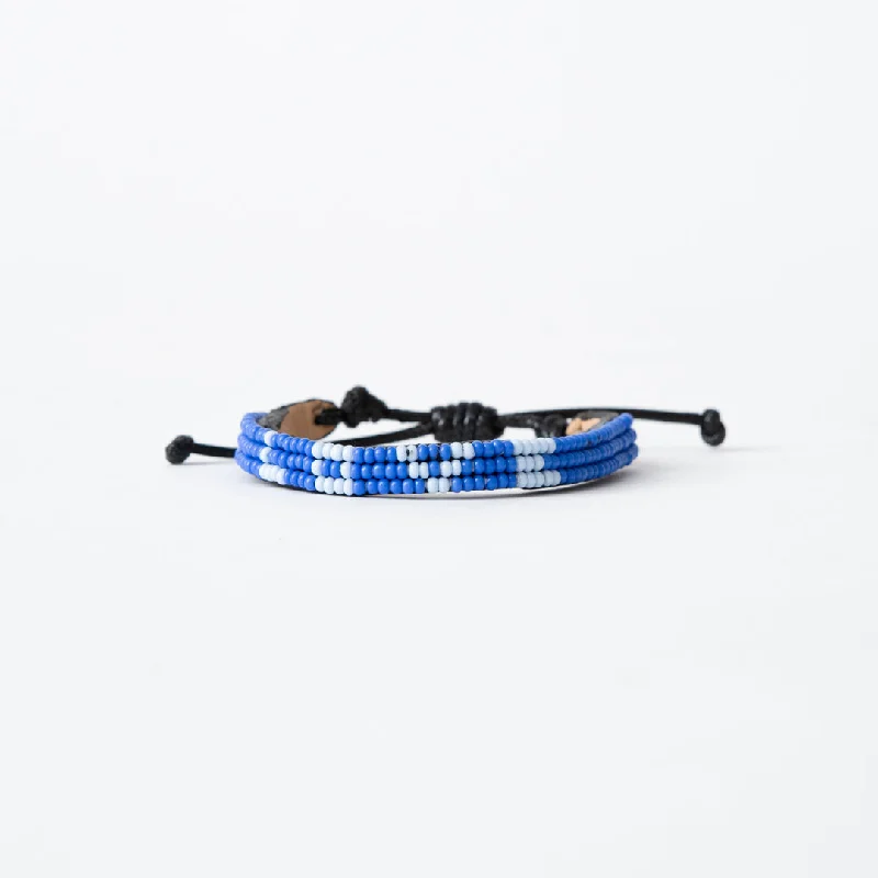 Ladies bracelets e-commerce store finds-Skinny LOVE Bracelet - Cobalt/Light Blue