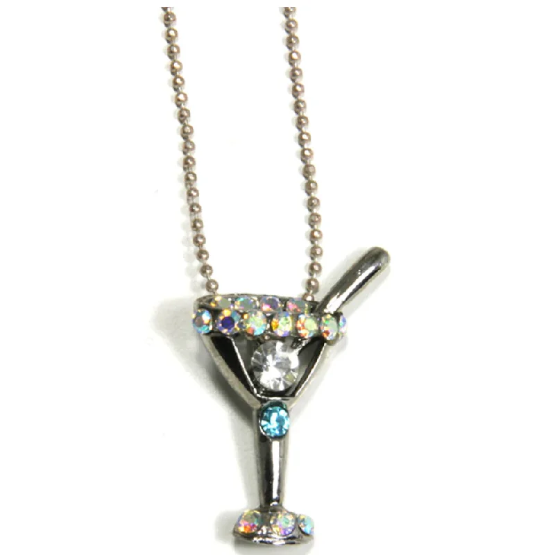 Ladies necklaces wedding accessory pieces-Drink Necklace AB Martini