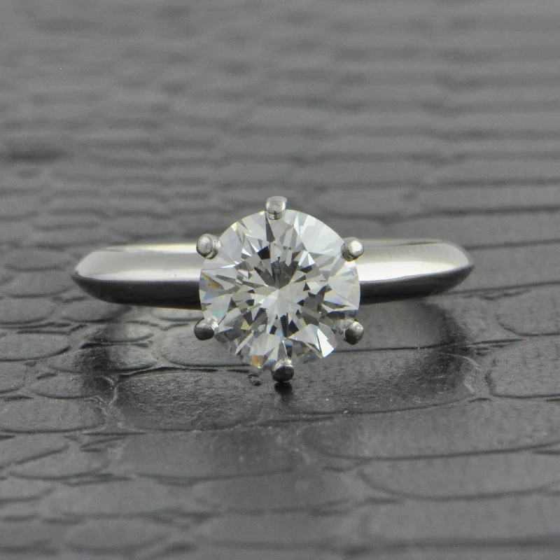 ladies engagement ring under 500-Tiffany & Co. 1.53 ct. Round Brilliant Cut Diamond Engagement Ring