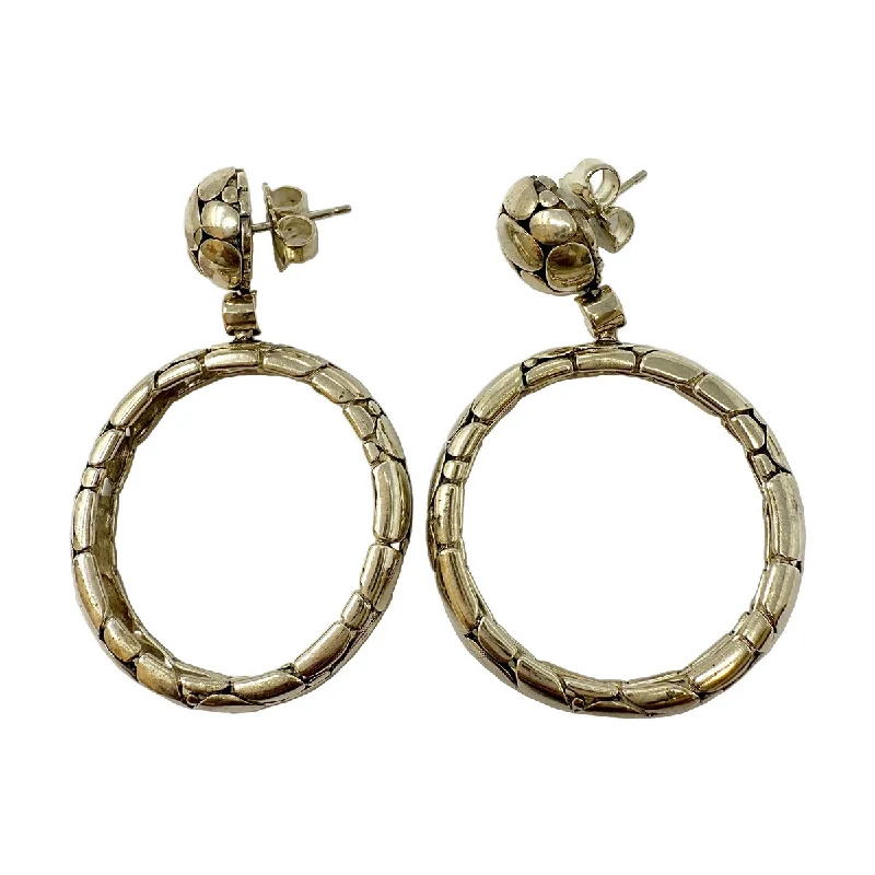 ladies earrings online-John Hardy Kali Hoop Drop Earrings