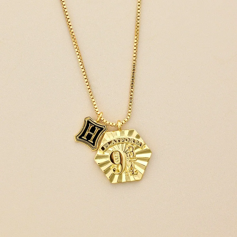 Ladies necklaces futuristic design styles-Platform 9 3/4 Necklace