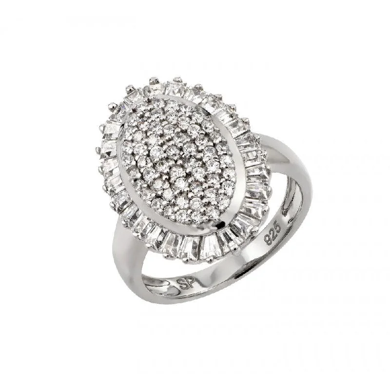 ladies ring animal motif-Silver 925 Rhodium Plated Micro Pave CZ Ring - GMR00020