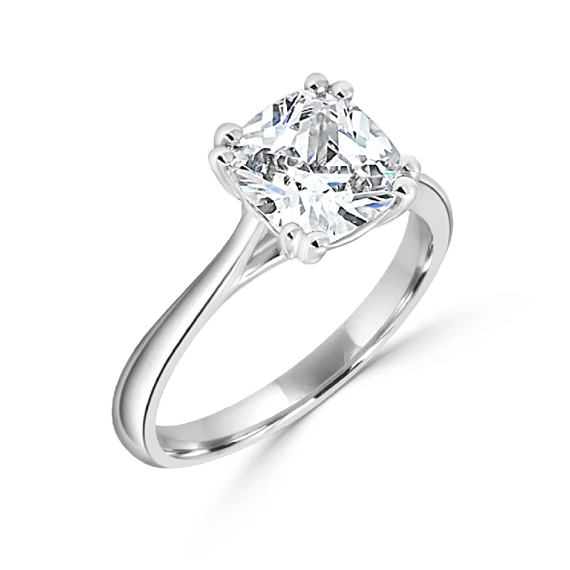 ladies engagement ring sapphire platinum-Solitaire Diamond Engagement Ring