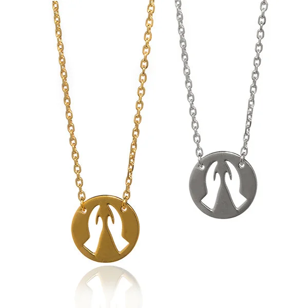 Ladies necklaces rose gold layered designs-Lended Hands Necklace