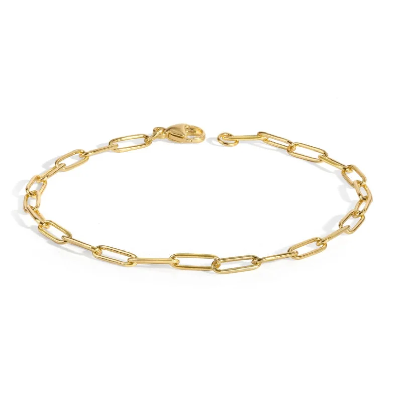 Ladies bracelets celebrity style trends-2.9mm 14k Gold Link Bracelet