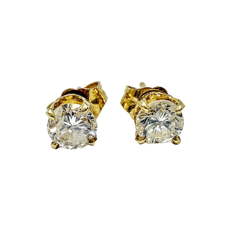 ladies earrings cuff silver-14K Gold Diamond Stud  Earrings