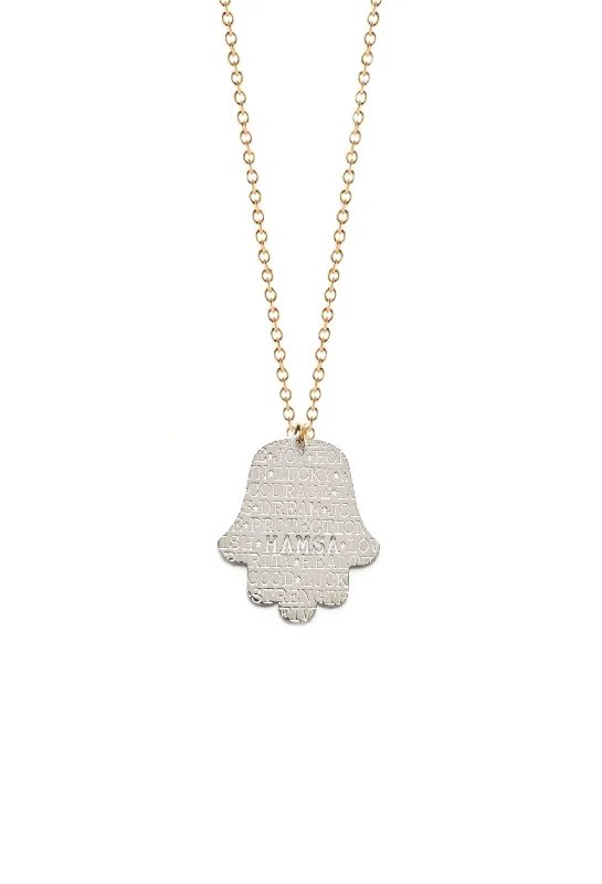 Ladies necklaces adjustable length options-Good Karma Hamsa Necklace