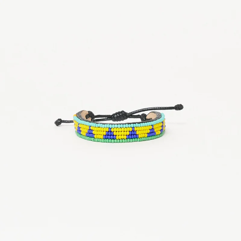 Ladies bracelets starburst style picks-Piramidi Bracelet - Yellow/Blue Multi