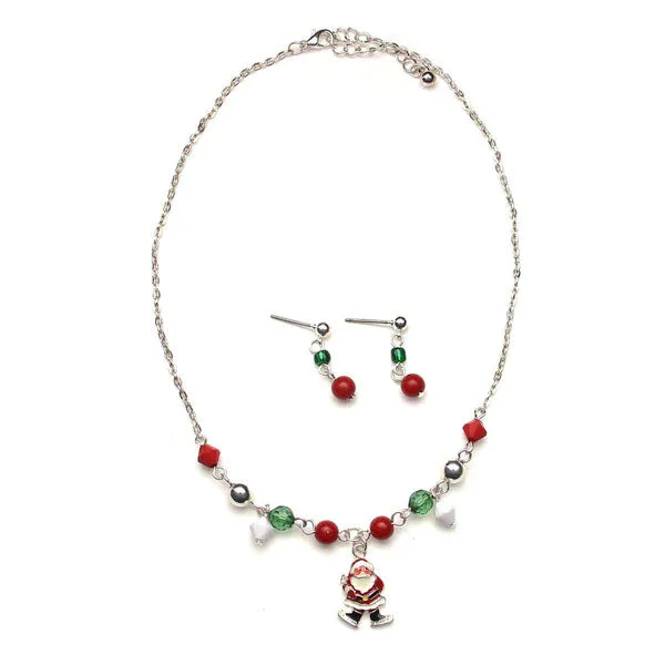 Ladies necklaces milestone marker pieces-Christmas Necklace Set Child