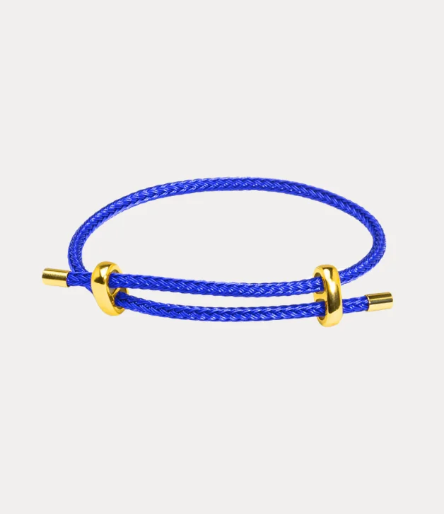 Ladies bracelets birth month designs-Zenzii Adjustable Braided Rope Bracelet in Cobalt