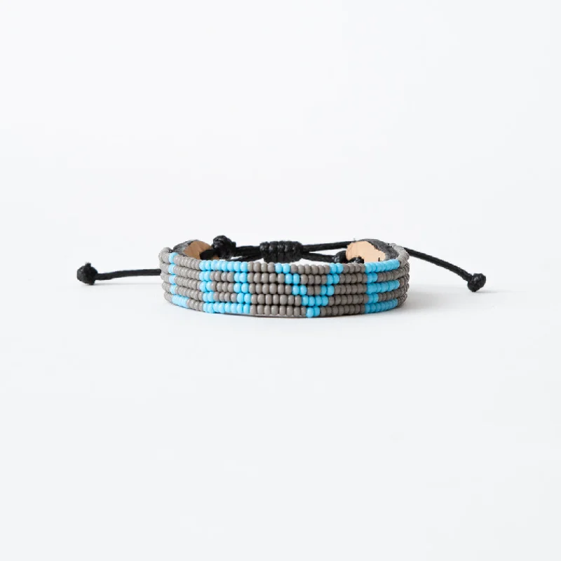 Ladies bracelets celebrity style trends-LOVE Bracelet - Gray/Turquoise