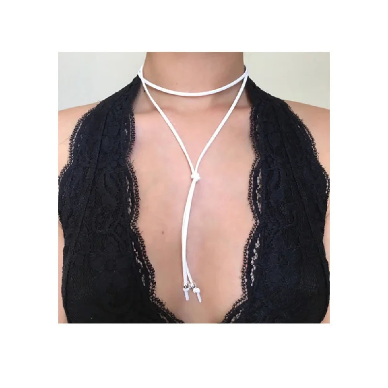 Ladies necklaces oval cut pendant styles-Sexy Sparkles Velvet Choker Necklace for Women Girls Gothic Choker Bolo Tie Chokers