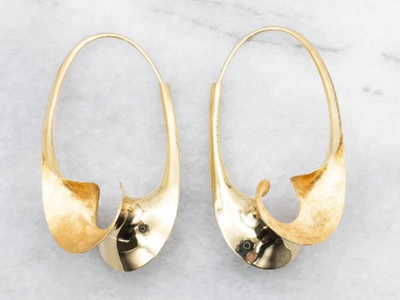 ladies earrings ethical-Abstract Hoop Earrings