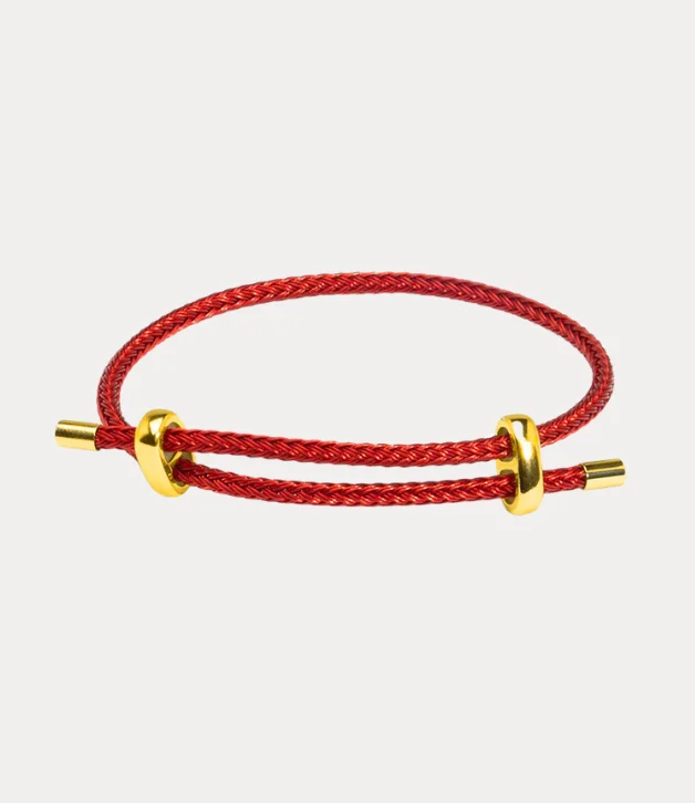 Ladies bracelets halo accent designs-Zenzii Adjustable Braided Rope Bracelet in Red