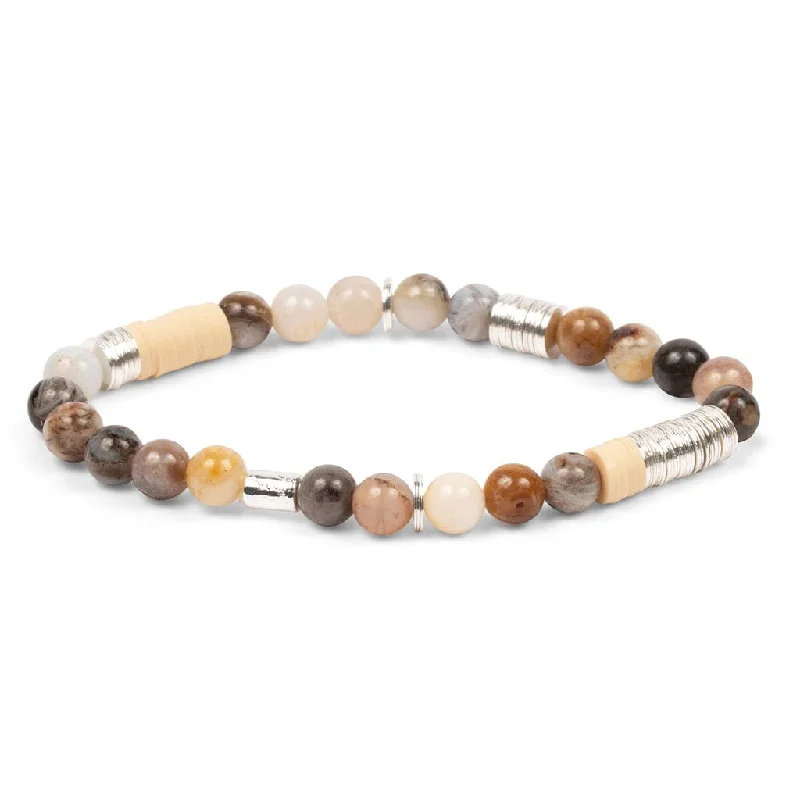 Ladies bracelets tri-color styles-Scout Intermix Stone Stacking Bracelet - Mexican Onyx