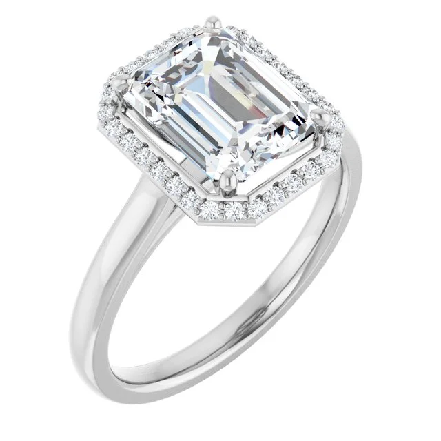 ladies engagement ring trendy platinum-Platinum Engagement Ring Mounting