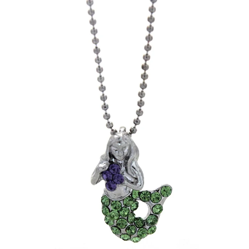 Ladies necklaces ethnic pattern designs-Mermaid Necklace, Peridot