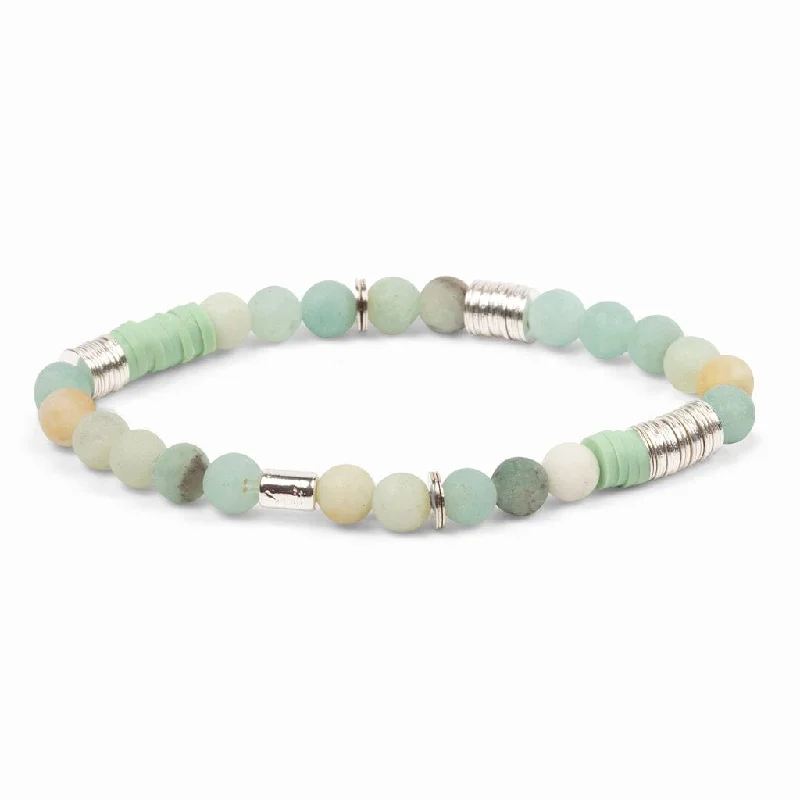 Ladies bracelets Independence Day designs-Scout Intermix Stone Stacking Bracelet - Amazonite