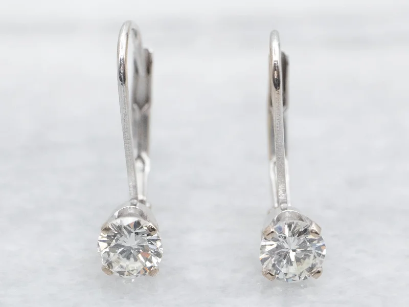 ladies earrings polished-Sweet Diamond Drop Earrings