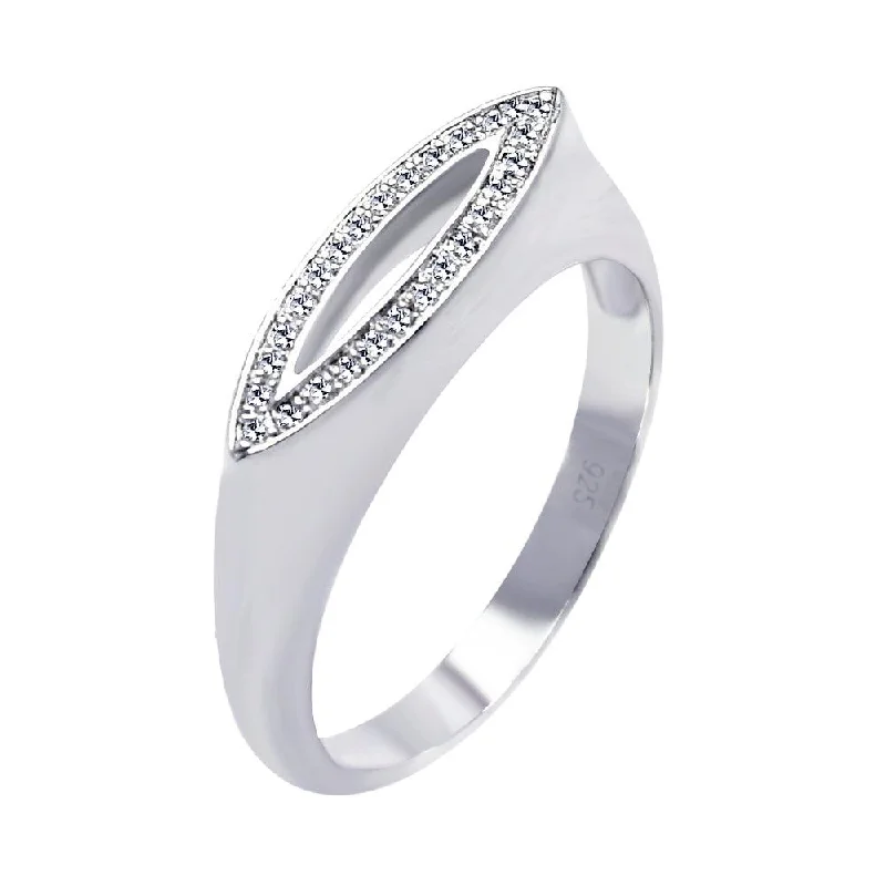 ladies ring gift for wife-Silver 925 Rhodium Plated Micro Pave CZ Seed Ring - ACR00031