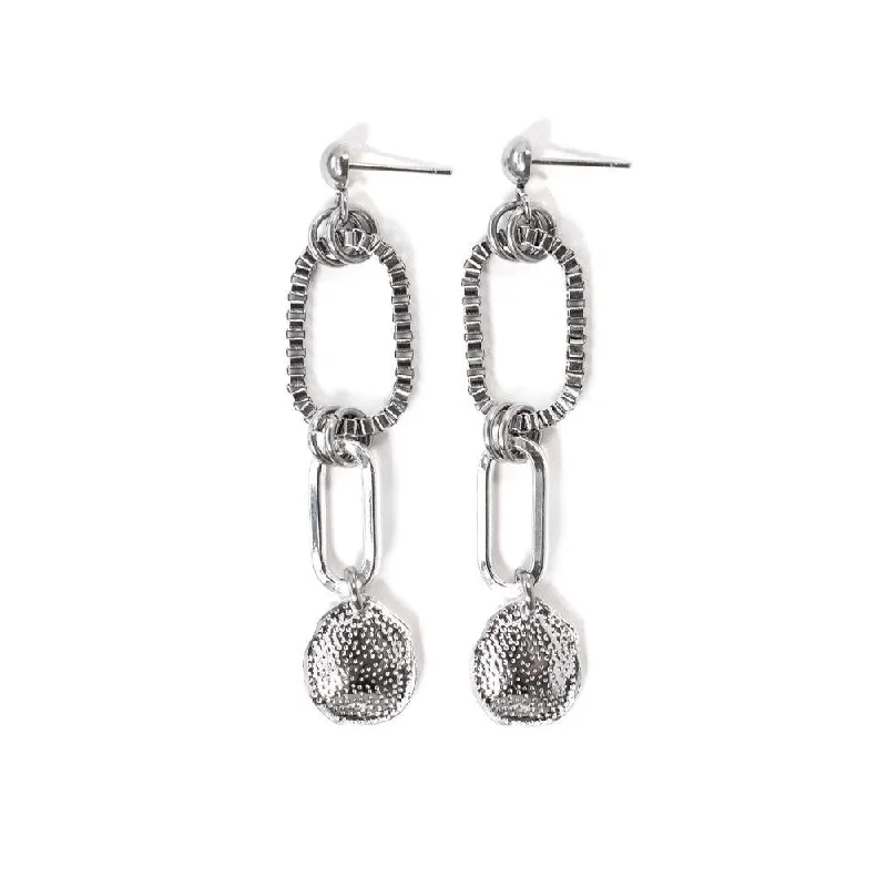 ladies earrings braided silver-Venise Silver Plated Earrings