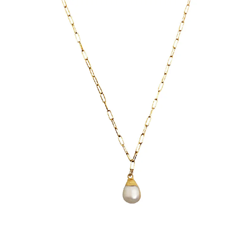 Ladies necklaces radiant shine styles-Petite Pearl Necklace