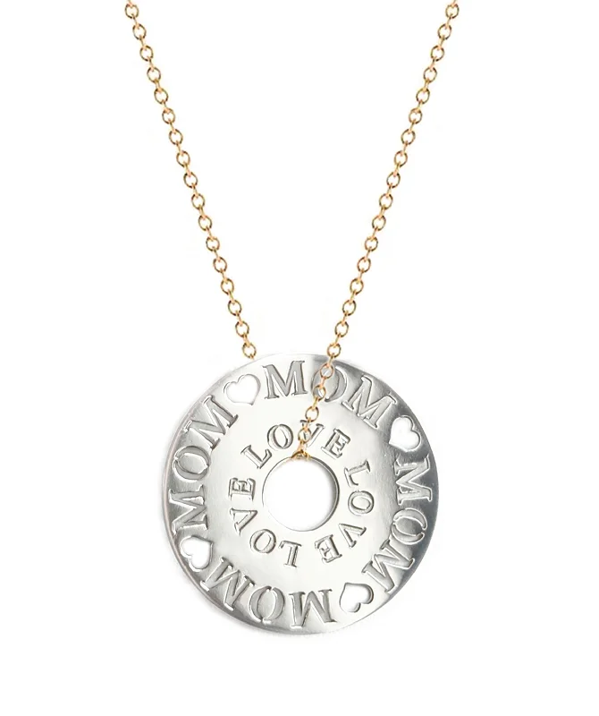 Ladies necklaces tarnish-free designs-Mom Token Necklace