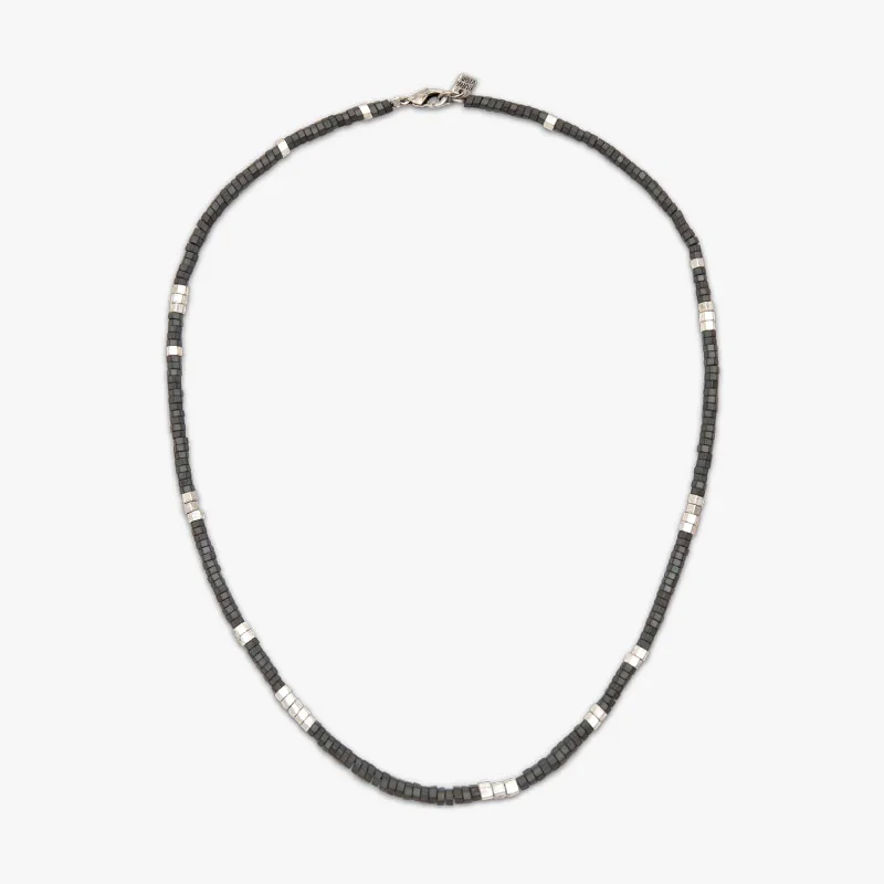 Ladies necklaces smooth surface necklaces-Men's Faceted Pyrite Bead Necklace