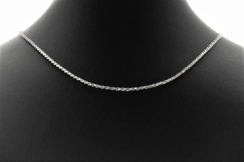 Ladies necklaces artisan metalwork designs-Sterling Silver .040 Rope Chain Necklaces