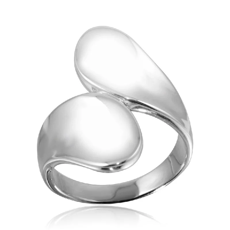 ladies ring eco-friendly-High Polished 925 Sterling Silver Simple Wrap Ring - CR00795