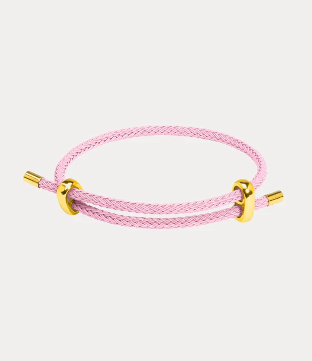 Ladies bracelets cluster charm styles-Zenzii Adjustable Braided Rope Bracelet in Light Pink