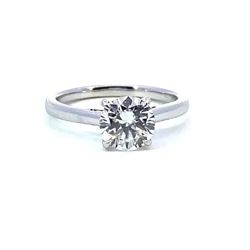 ladies engagement ring size chart-14K White Gold 1.54ctw Round Lab Diamond Solitaire Engagement Ring