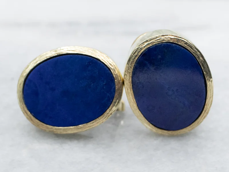 ladies earrings unique-Green Gold Lapis Stud Earrings