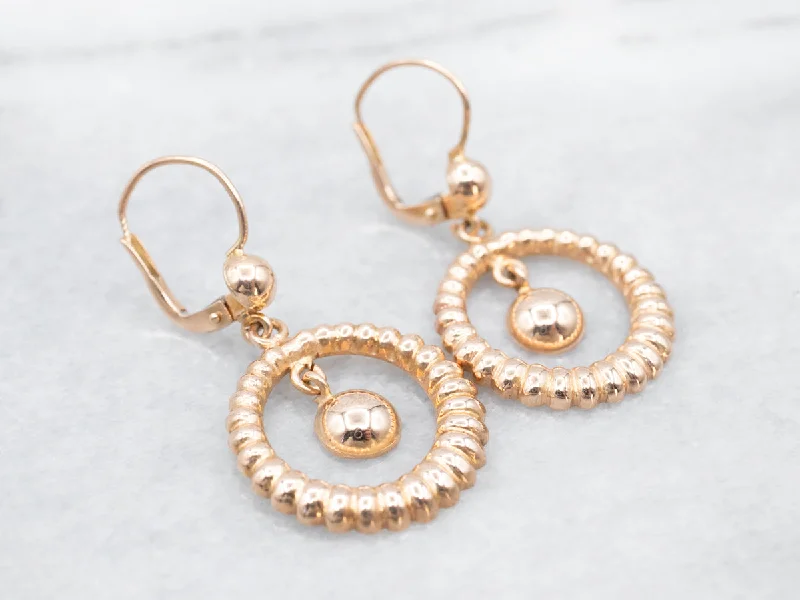 ladies earrings chic-Simply Chic Rose Gold Drop Earrings