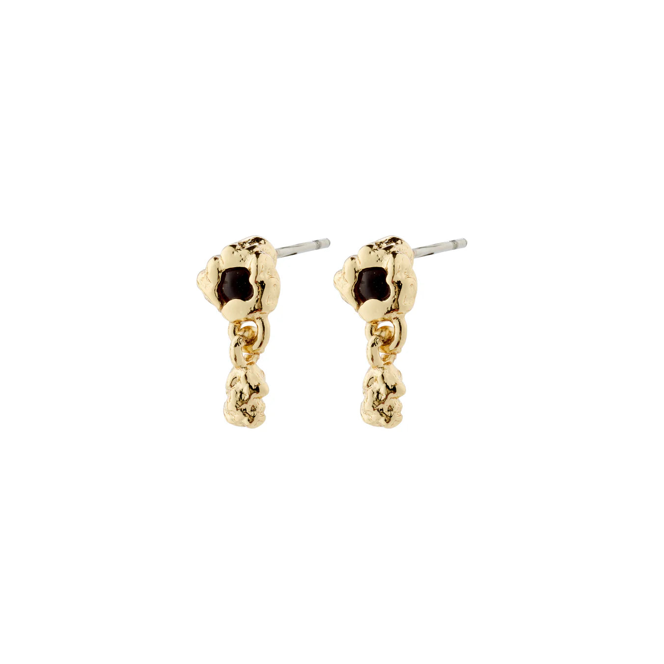 ladies earrings black diamond-Ryper Gold Plated Earrings