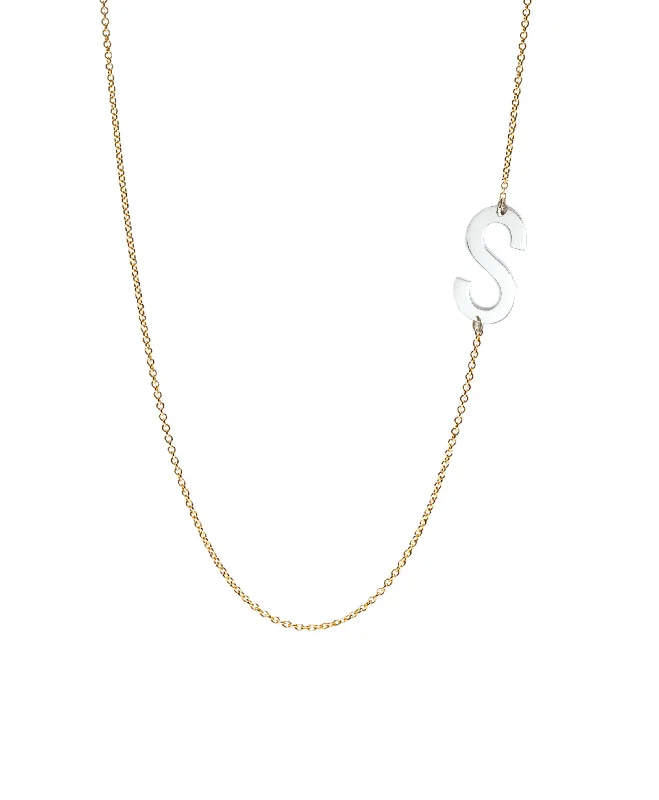 Ladies necklaces special occasion styles-Juno Initial Necklace