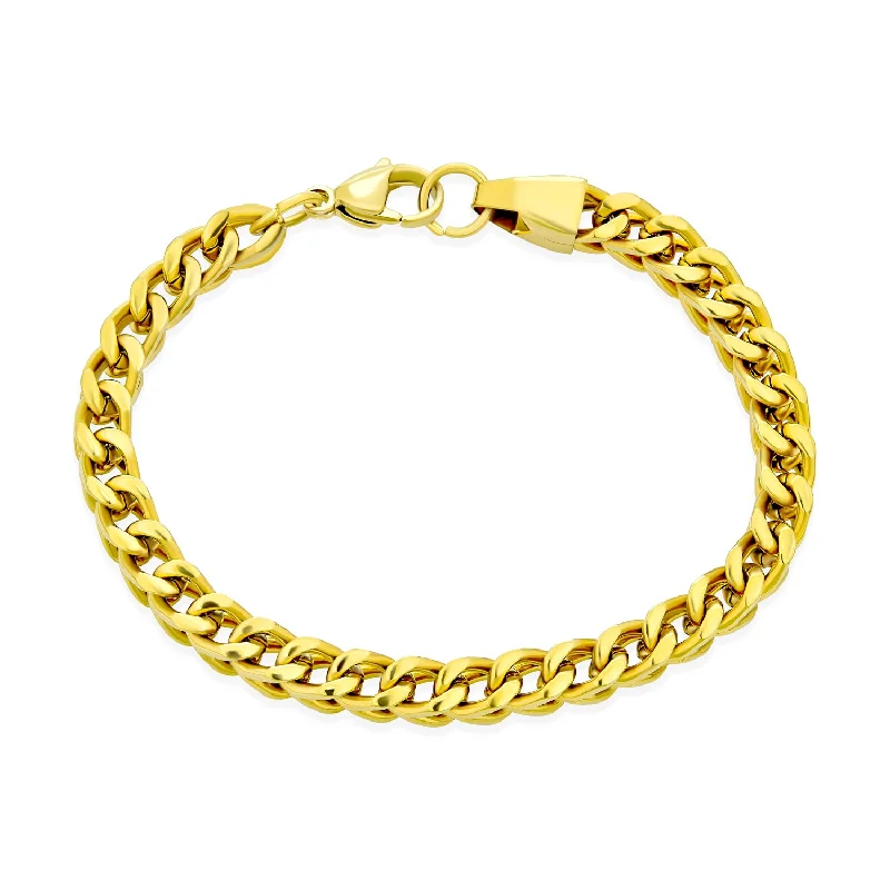 Ladies bracelets animal-inspired themes-Unisex Classic Curb Chain Link Bracelet Silver Gold Plated 6MM Multiple Sizes