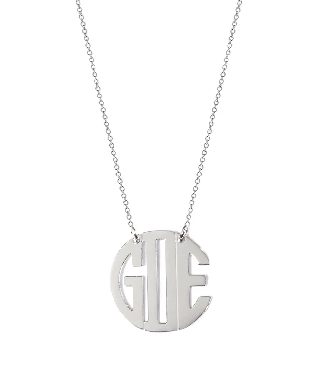 Ladies necklaces balanced proportion styles-Monogram Block Necklace