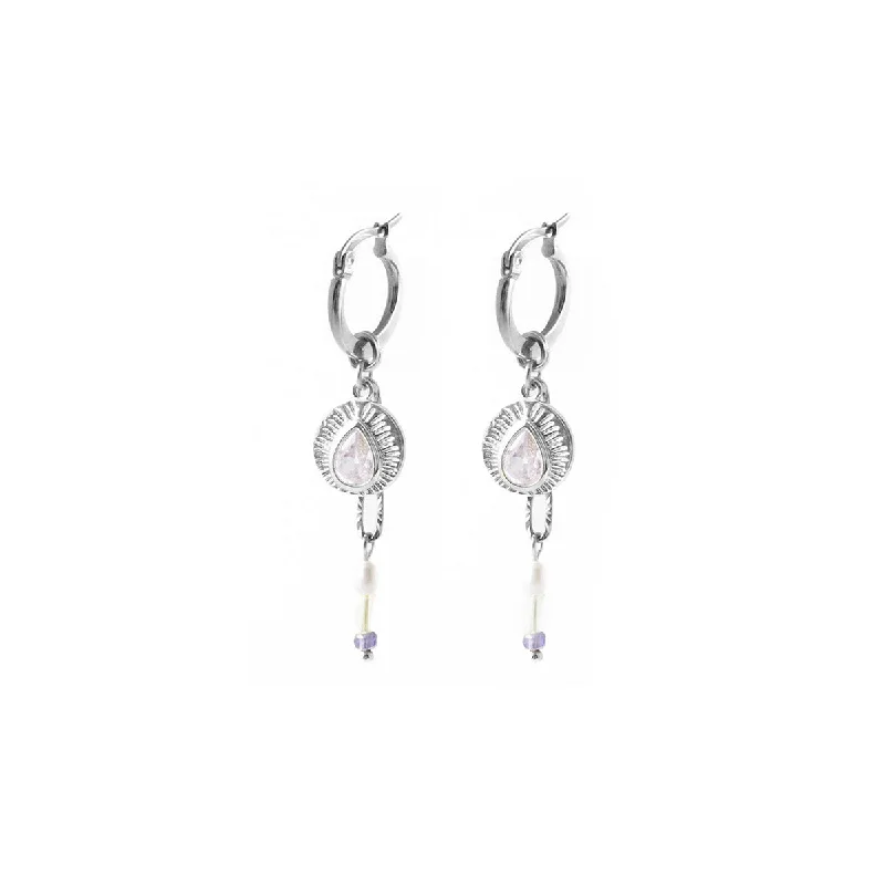 ladies earrings sustainable-Renaud Silver Earrings